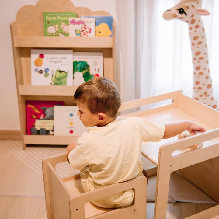 Family Nation - Wholesale Bookcase - Montessori Front-Facing Bookshelf - Cloud 4