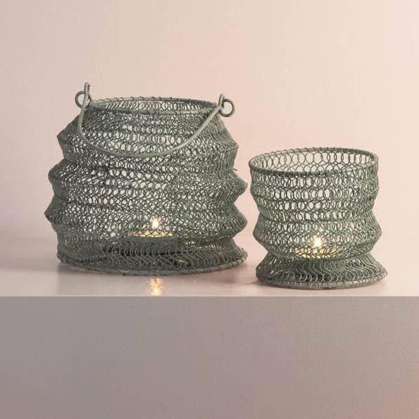 Green foldable Gusta lanterns 20cm for wholesale by NHP International