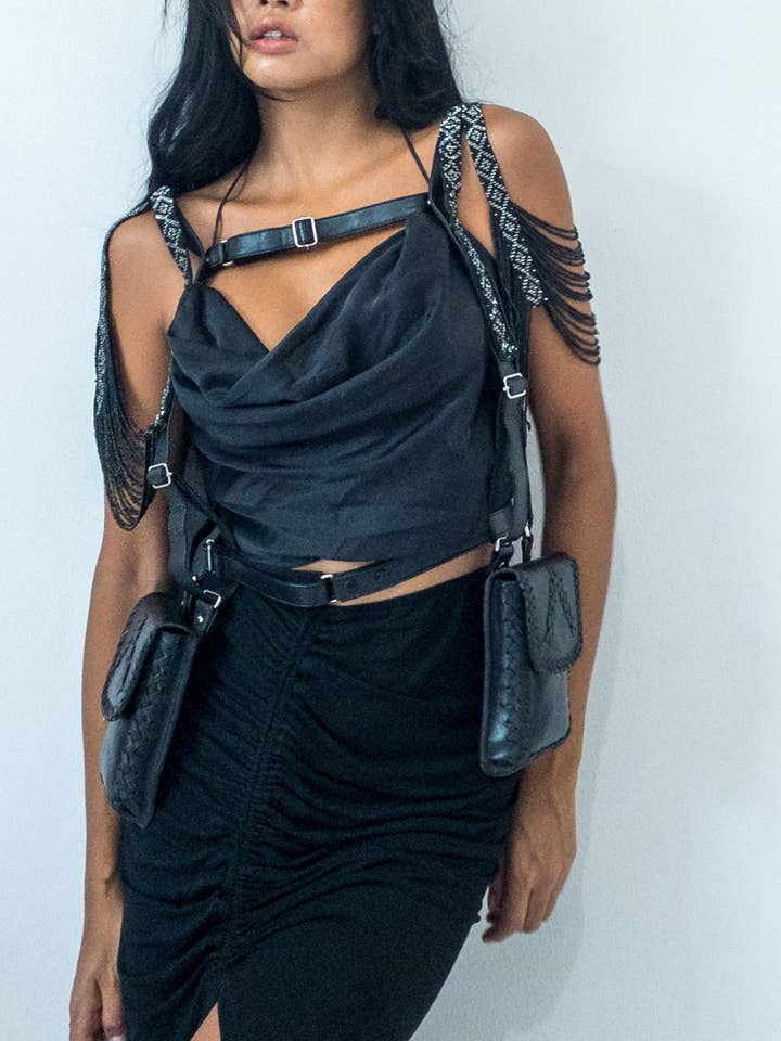 Black Beaded Holster for wholesale by Shroud