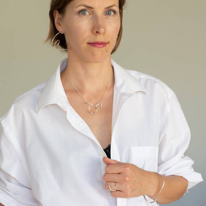 Elina Briede Jewelry - Wholesale Pendant/Charm Necklace - Simple organic shape link necklace2