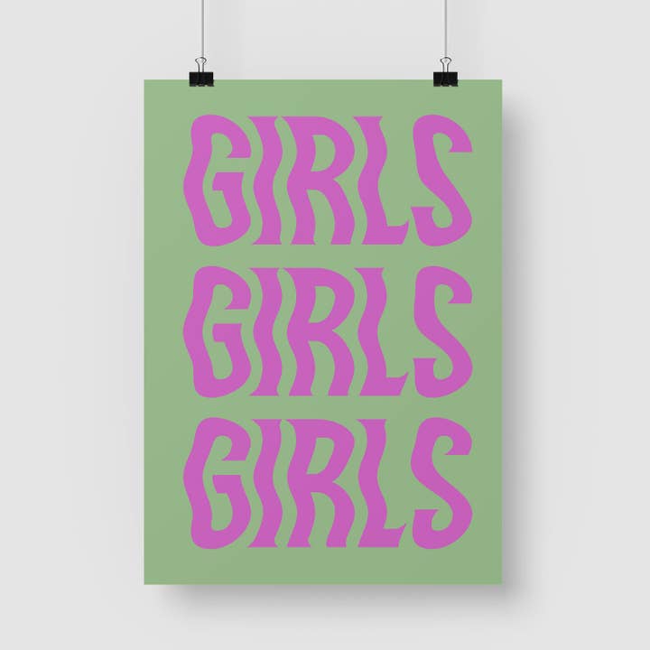 Meninas Meninas Arte Print por atacado de Naked Eye Studio