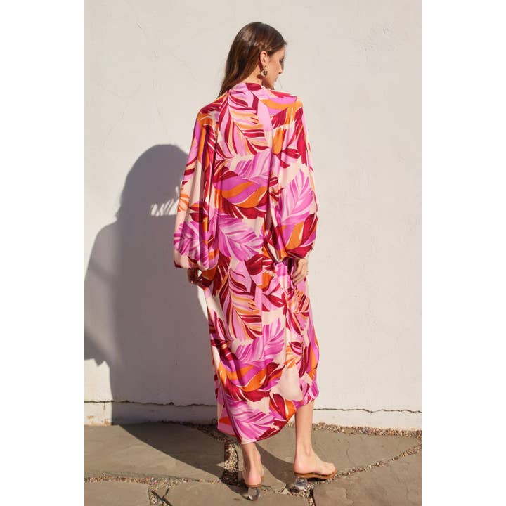 BELLFLOWER GLOW Berry Kiss Maxi Kaftan Dress for wholesale on Faire