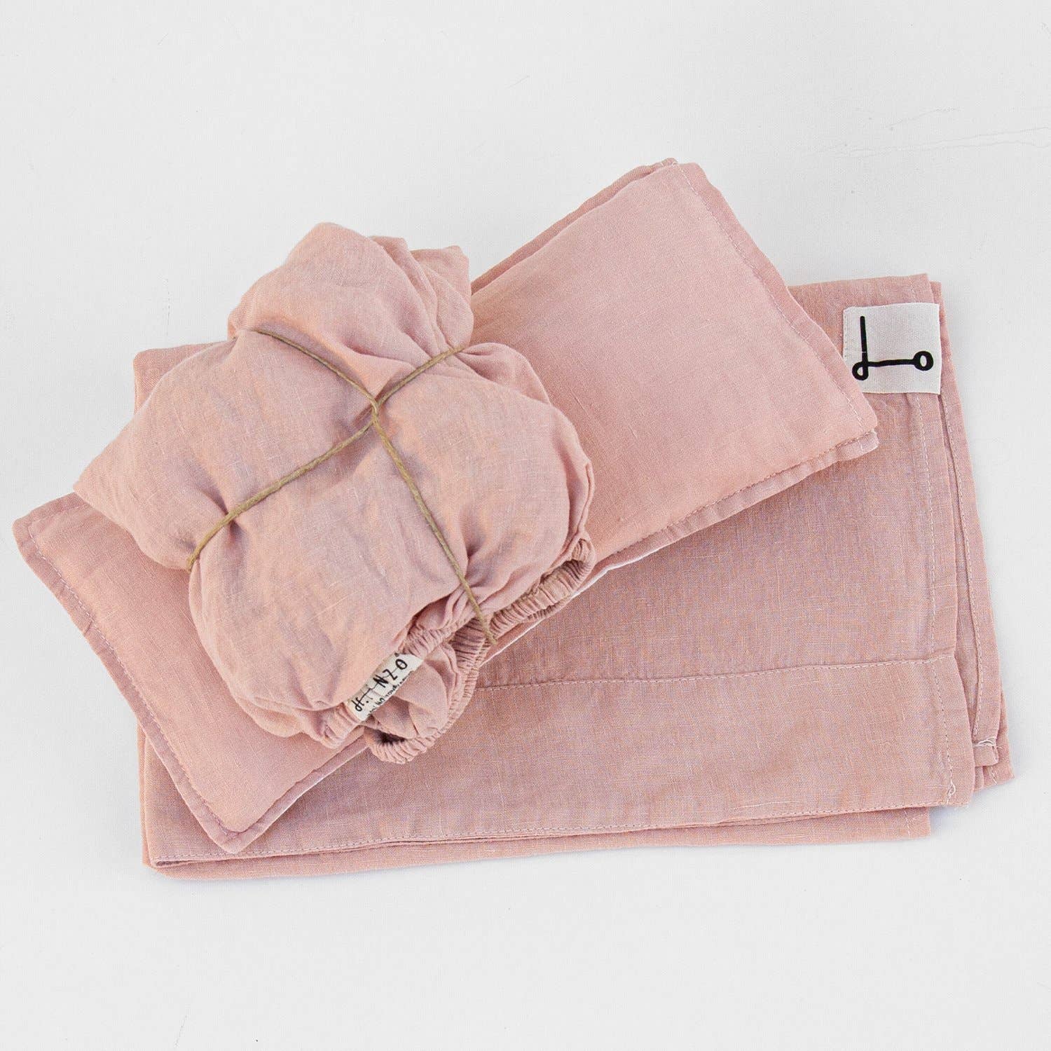 dE.LENZO KIDS - Vendita all'ingrosso Coperta - Bambini e neonati - Set di lenzuola per mini culla Mafalda in lino 100%0