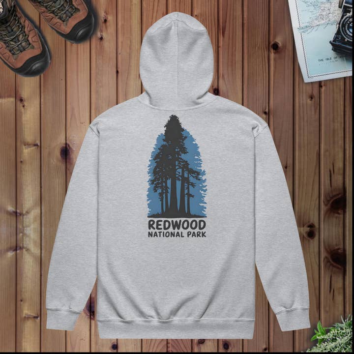 Sudadera con capucha de cremallera completa del Parque Nacional Redwood para venta al por mayor de Parks Apparel