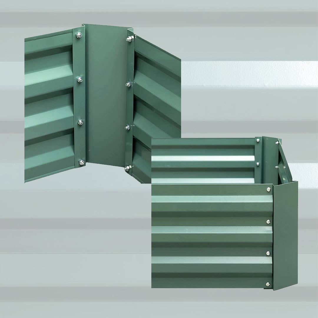 SOGA International Pty Ltd - Wholesale Planter Box - 90cm Rectangle Galvanized Raised Garden Bed Green6