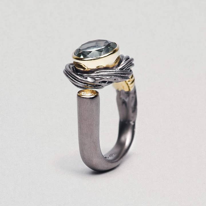 German Kabirski - Wholesale Cocktail/Statement Ring - Cartalia Green Amethyst and Citrine Ring