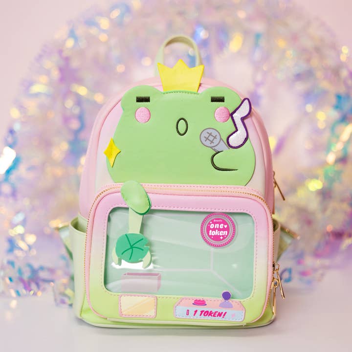 Bewaltz - Wholesale Backpack - Kids - Claw Machine Pin Collector Backpack - Singing Frog