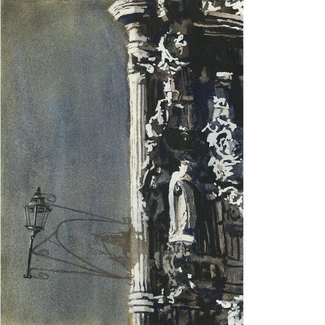 Guanajuato Mexico watercolor painting, fine art watercolor painting art church painting Mexico Guanajuato fine art print Mexico watercolor (print) for wholesale by Ryan Fox Fine Art