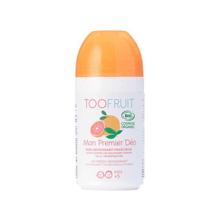 TOOFRUIT – Engroshandel Deodorant - Unisex – Økologisk roll-on deodorant til børn - „My First Deo“ Grapefruits-Mint
