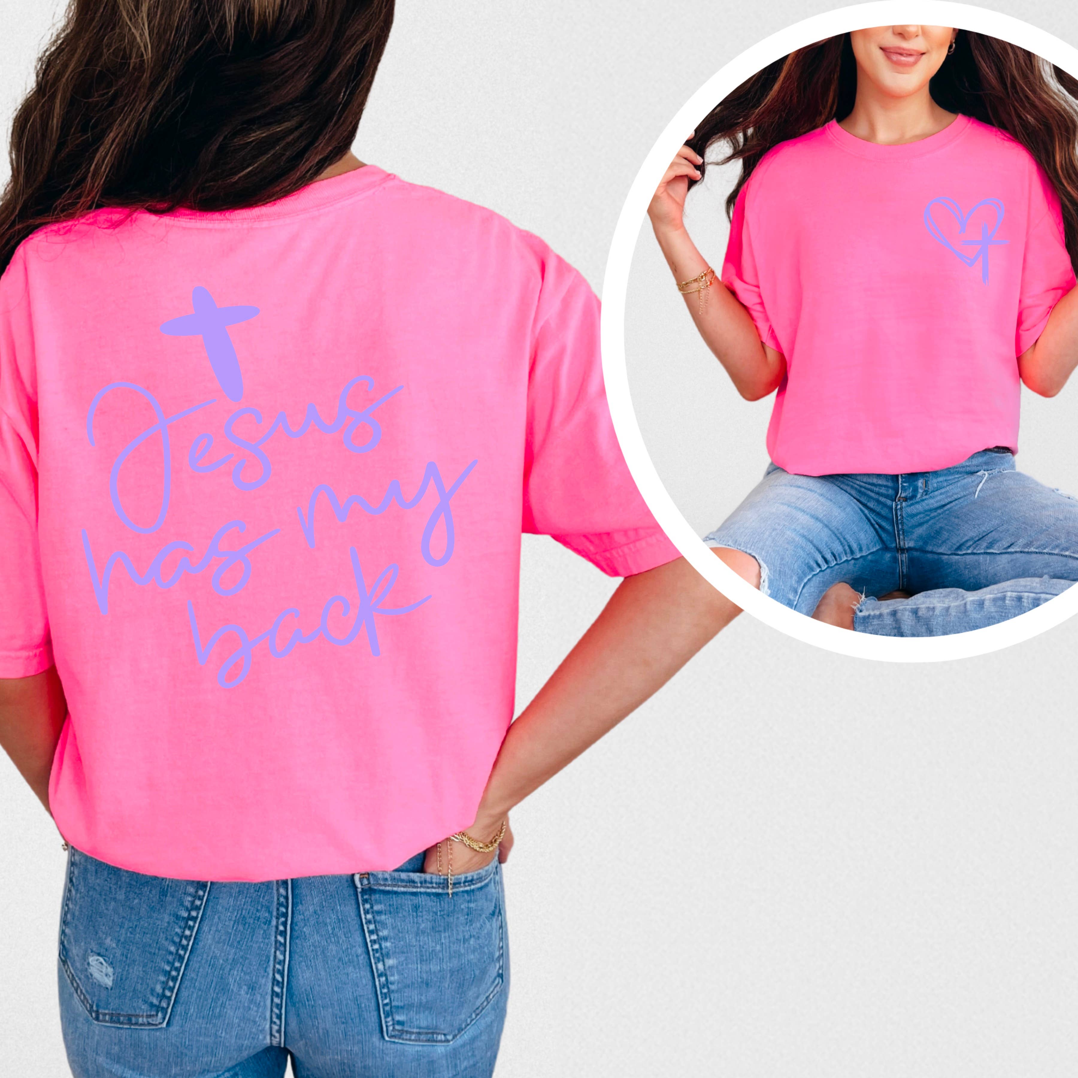 Shoppe SHC – wholesale T-shirt med logga - Dam – Jesus har min rygg grafisk t-shirt | Comfort Colors18