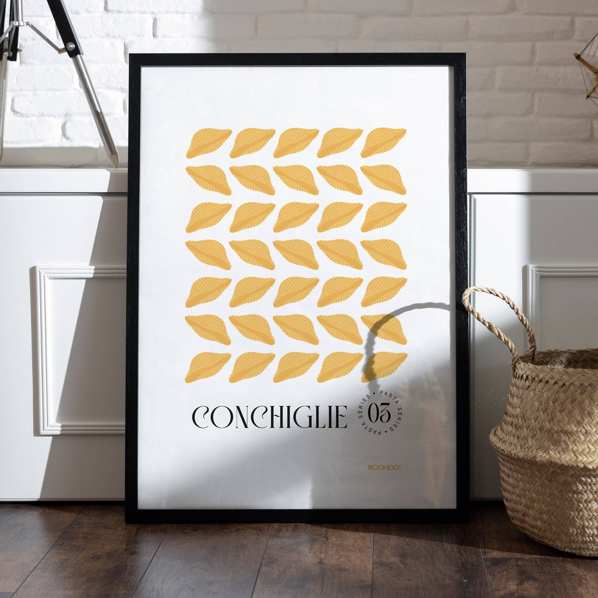 Natural CONCHIGLIE PASTA PRINT for wholesale on Faire2