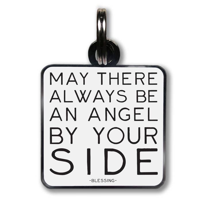 Pet Collar Charms - CC201 - Angel By Your Side (Blessing) for wholesale by Quotable