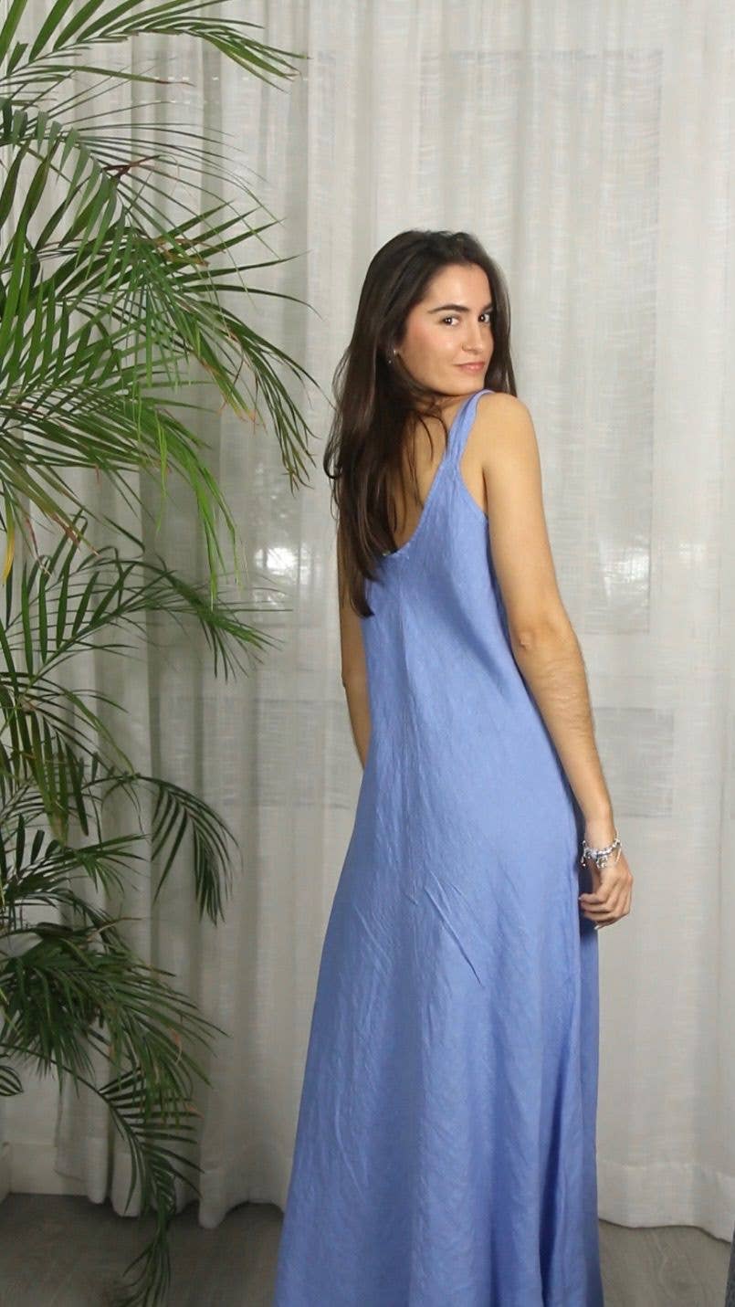 Linen & More - Vendita all'ingrosso Vestito - Donna - Vestito con bretelle in lino 100%16