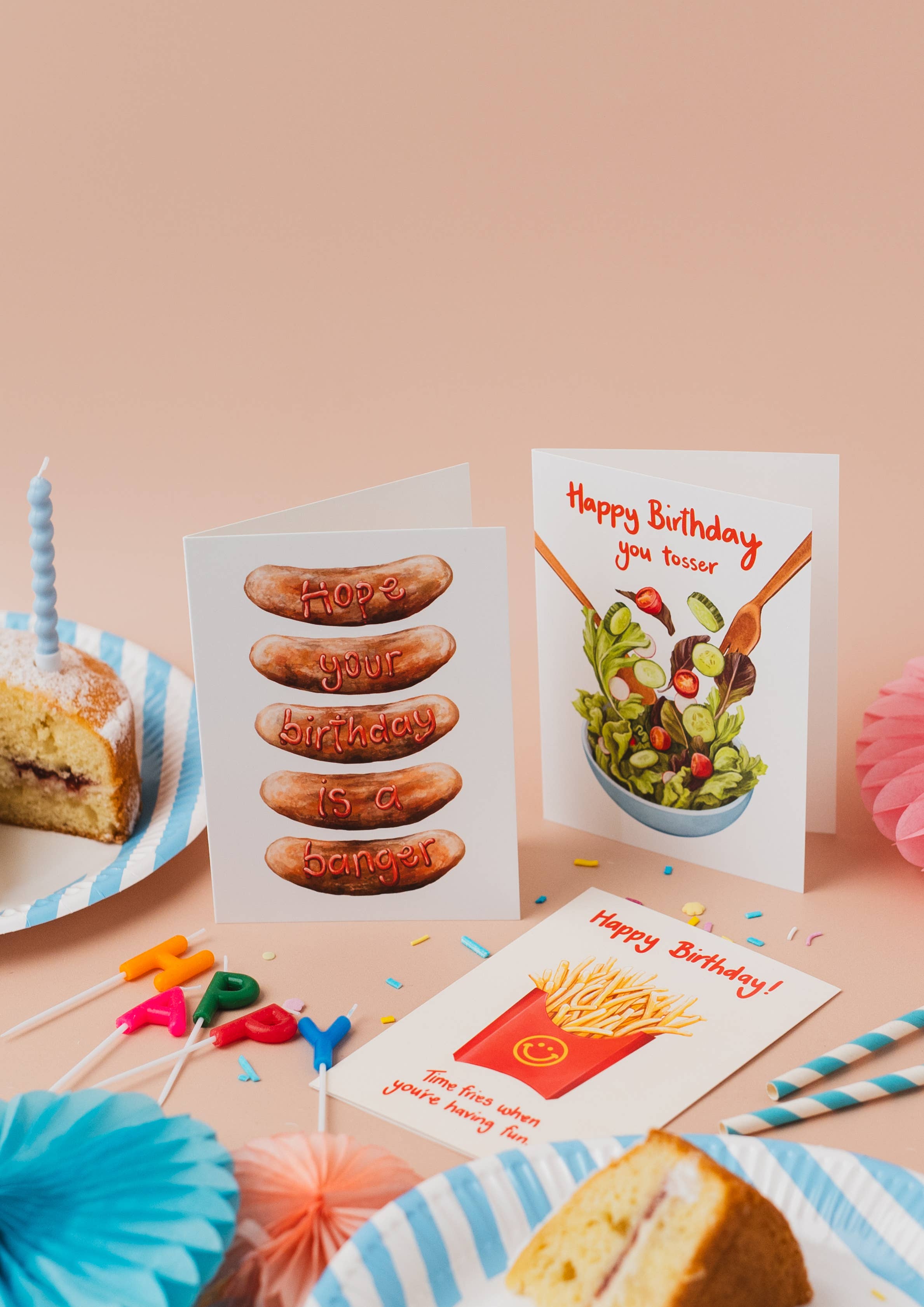 Katie Tinkler illustration - Wholesale Birthday Card - Hope Your Birthday Is A Banger - Funny Sausage Themed Card1