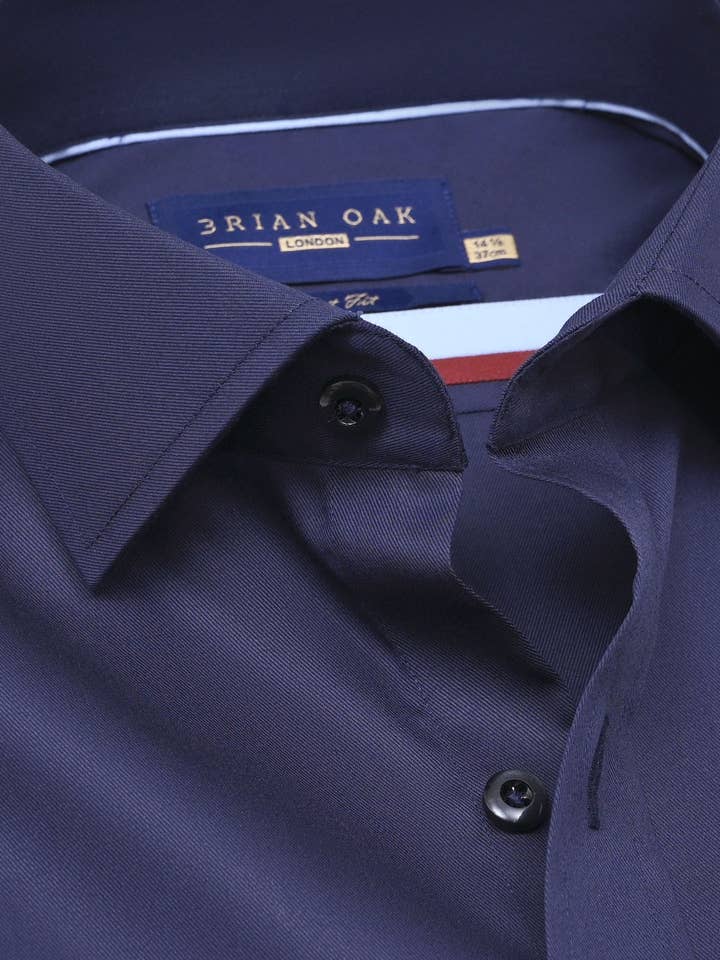 Navy Twill Smart Fit Dress Shirt for wholesale by Brian Oak Limited