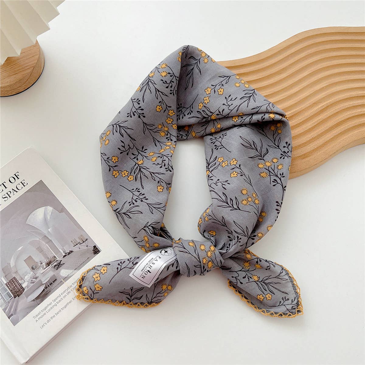 ACCITY - Wholesale Scarf - Women's - Cotton Linen Square Scarf for Women’s Neck Wrap_CWMS067228