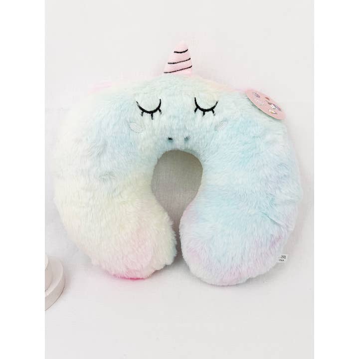 Furry Unicorn Travel Neck Pillow for wholesale by Love and Repeat