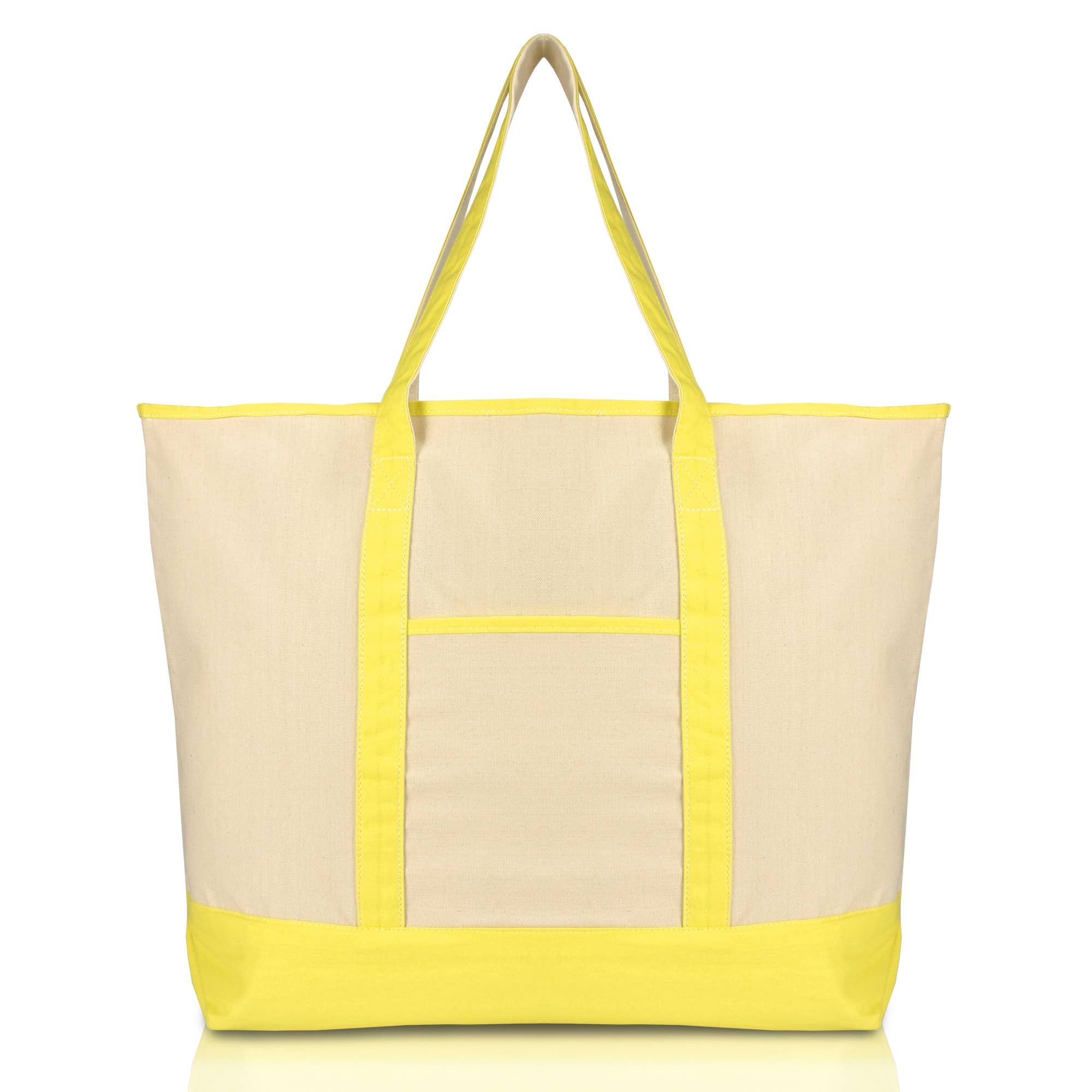 Dalix - Wholesale Tote Bag - Women's - DALIX 22" Open Top Heavy Duty Deluxe Tote Bag Outer Pocket55