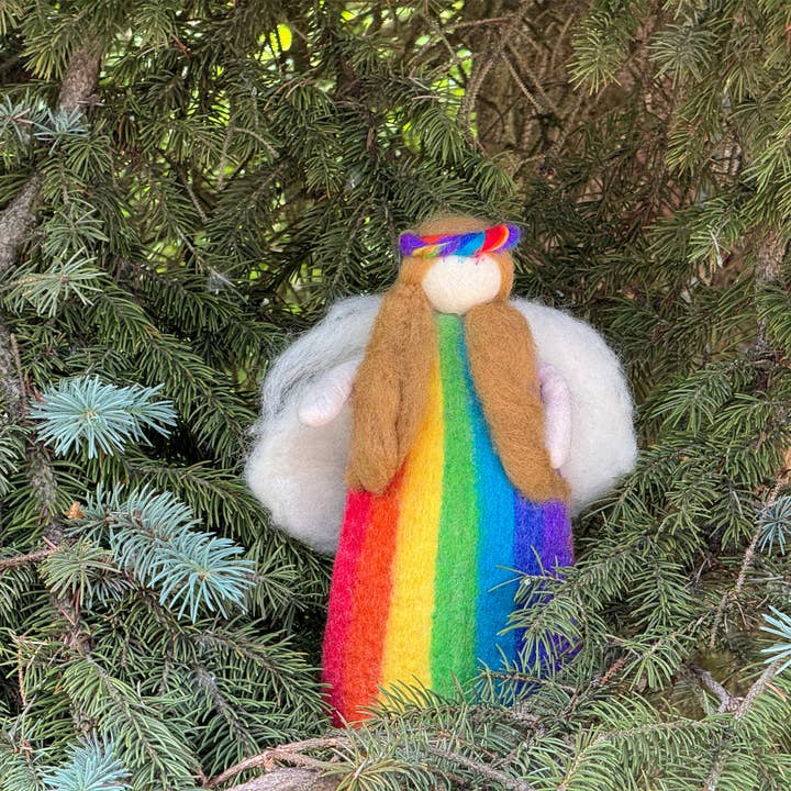 Global Crafts - Wholesale Tree Topper - Rainbow Felt Angel Tree Topper1