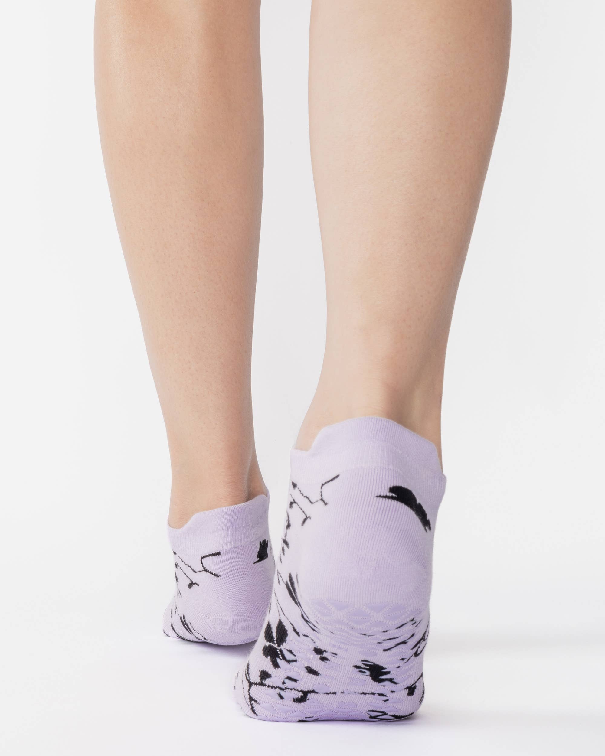 Pointe Studio - Wholesale Socks - Women's - Women's Garden Vines Full Foot Grip Sock – No Slip Cotton Blend for Pilates & Barre4