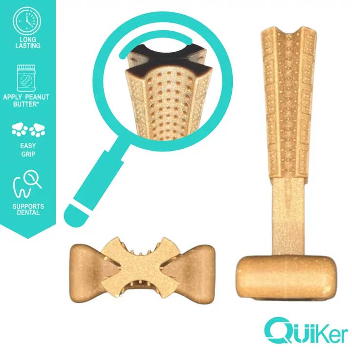 Quiker Pet Products - Wholesale Pet Chew Toy - Dog - 7" (18cm) Bamboo & Nylon Dog Chew/Toy T-Bone - 6 Pack Inner2