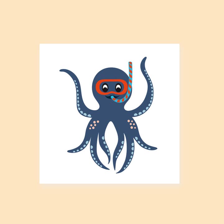 wowgoods - Wholesale Temporary Tattoo - Kids - Temporary Tattoo Smart Octopus