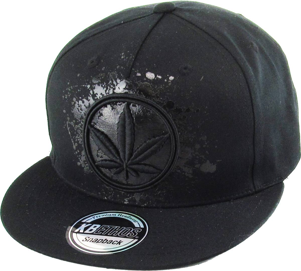 KBETHOS - Wholesale Flat Brim Cap - Men's - MARIJUANA LEAF SNAPBACK0