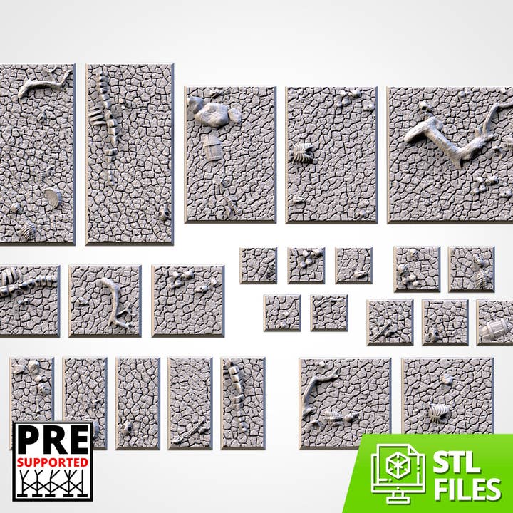 Bases con textura desértica para venta al por mayor de Forg3d