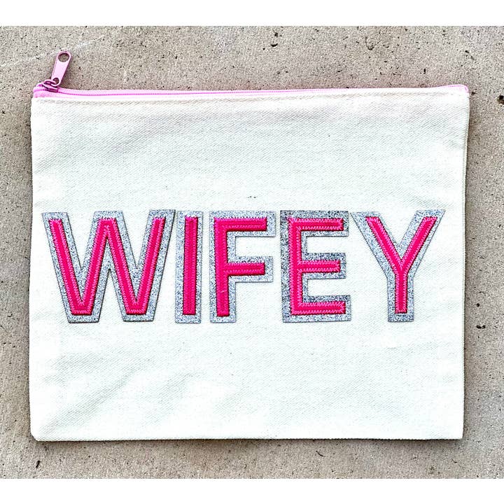 Dilworth Road – wholesale Sminkväska – Zip Canvas Wifey Fru Brud L ❤️ PS Resor Kosmetisk Väska