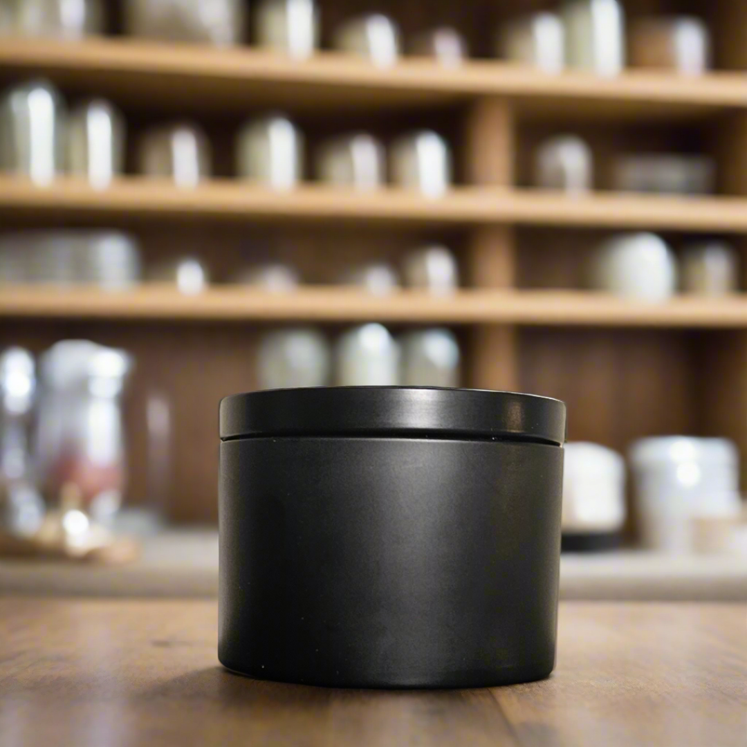 Soap Witch Crafts - Wholesale Travel Candles - Whimsy Spellfire Sleek Soy Tin Candle - Woodsy Tobacco2