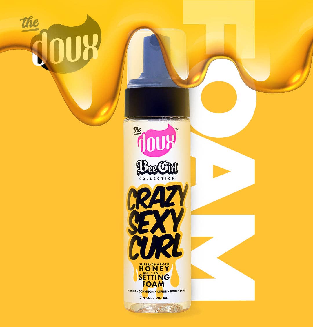 The Doux - Vente Gel/mousse de coiffage - Mousse fixante CRAZYSEXYCURL™ au miel1