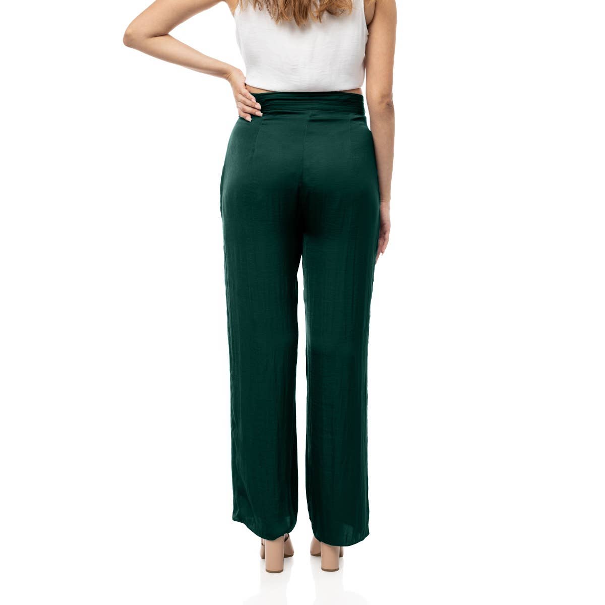 Naked Zebra Rack - Wholesale Pants - Women's - Ruched Waist Satin Pants14