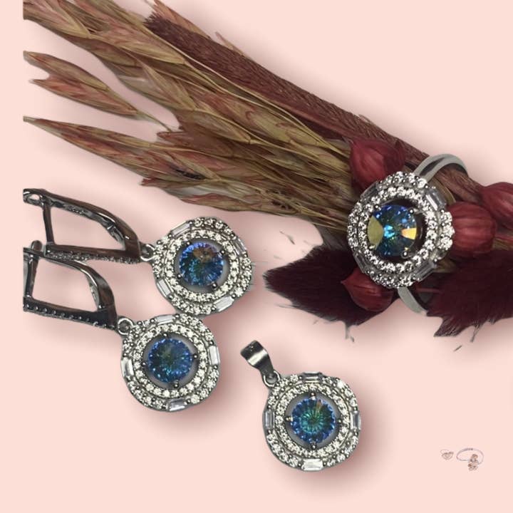 Conjunto de circonio para venta al por mayor de Shine Juwely