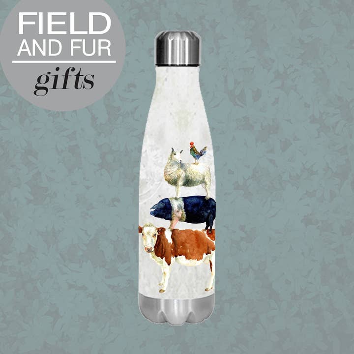 Farmyard Stack, geïsoleerde waterfles, houdt je drankje warm voor wholesale door Field and Fur Gifts