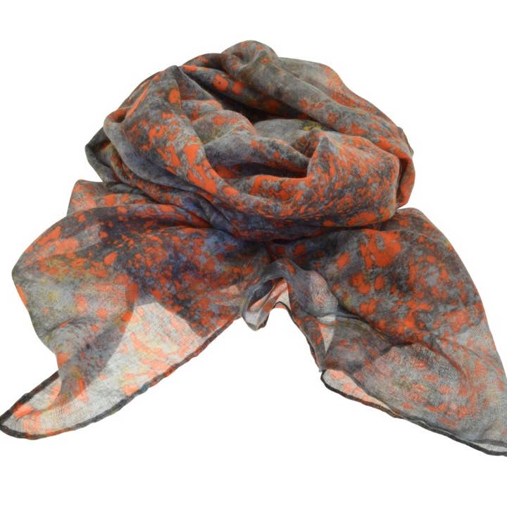 Orange Mottled Scarf for wholesale by Miss Milly Limited