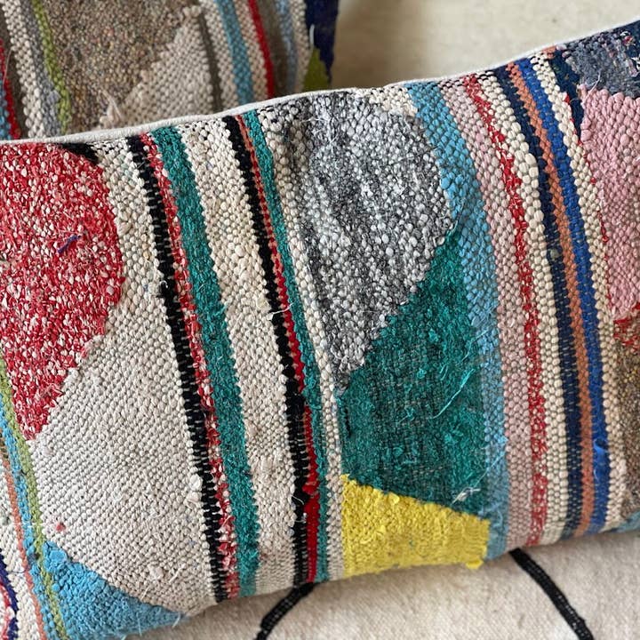 NOMAD BY LIV - Wholesale Throw/Decorative Pillow - Boucherouite Kussen - Handgemaakt in Marokko - kleurrijk1
