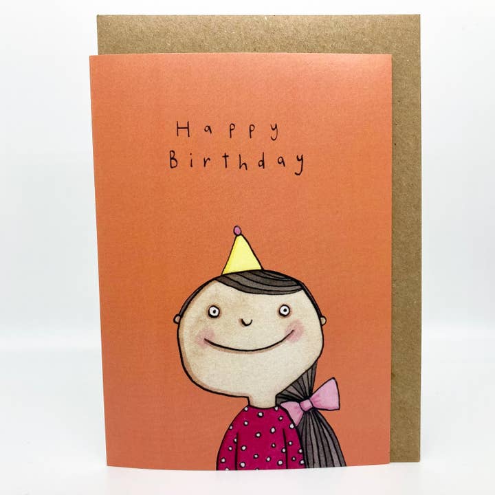 Tillykke med fødselsdagen pige gul hat for engroshandel hos Holly Swain