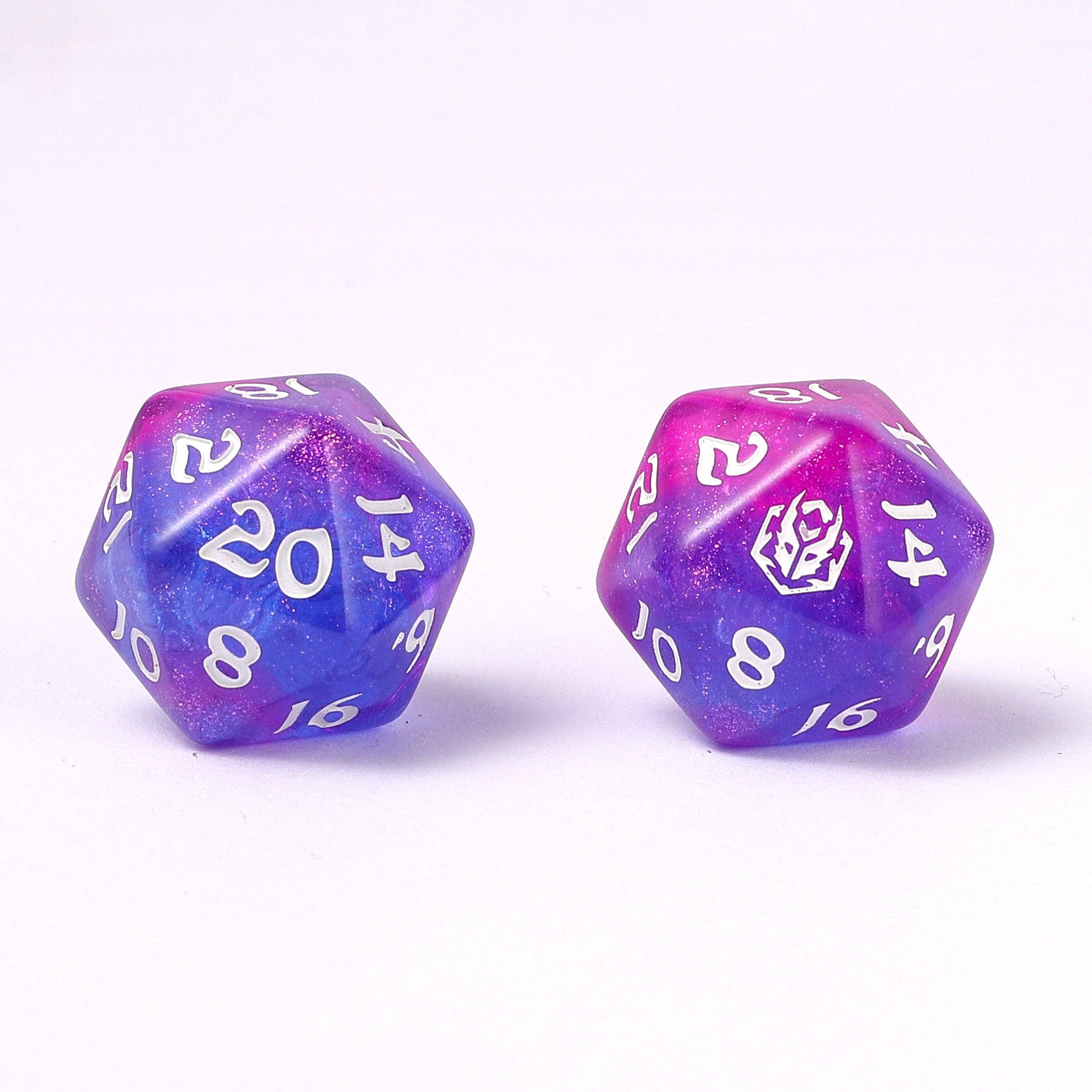 Hymgho Premium Dice - Wholesale Dice - Wyrmforged Rollers - Rounded Edge 8 Piece Polyhedral Dice set - Fairy Farts1