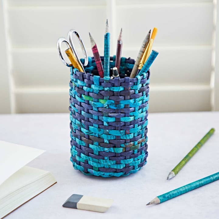 The Paper High Gift Company Limited - Vente Porte-stylos et stylos - Porte-crayons ronds à journaux recyclés