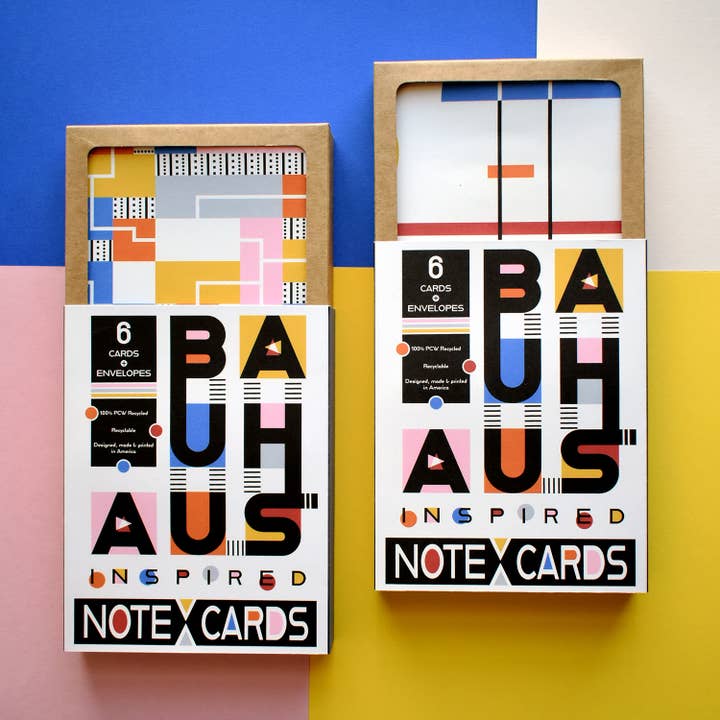 MASU - Wholesale Stationery/Notecard Set - Bauhaus Inspired Recycled Everyday Note Card #2 | Set of 66