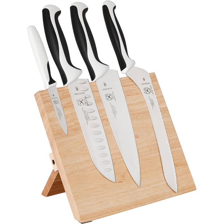 Millennia 5Pc Magnetic Board Set, Rubberwood, White Handles for wholesale by Barfly Mixology Gear & Mercer Culinary
