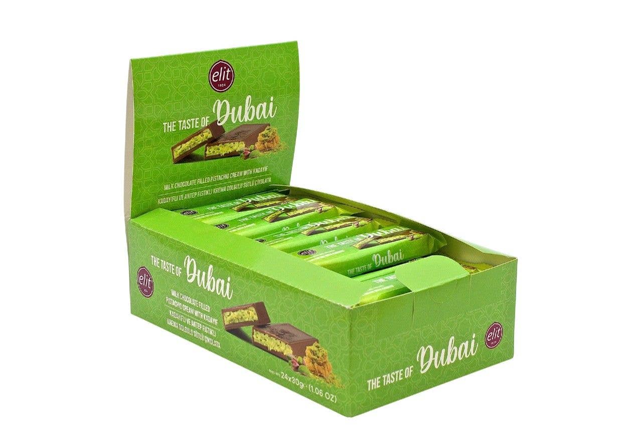 Aladdin - Wholesale Chocolate Bar - Elit Dubai Milk Chocolate Pistachio Cream Kataifi 30g Halal3