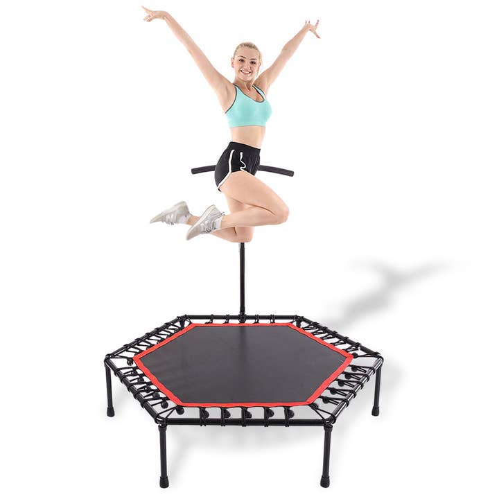 Trampolín de Fitness Hexagonal Duradero con Manillar Ajustable – Ideal para Ejercicios Divertidos y Seguros en Casa para venta al por mayor de Mtistanbul LTD