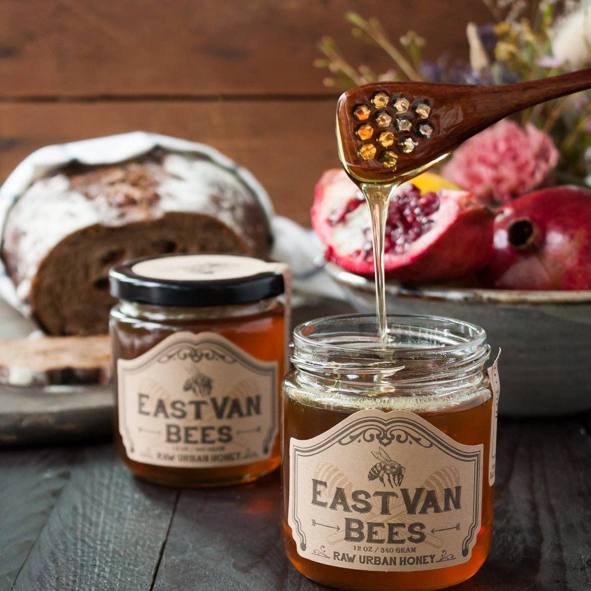 Eastvan bees - Wholesale Honey Dipper - Custom Engraved Honey Dippers With Hex Holes3