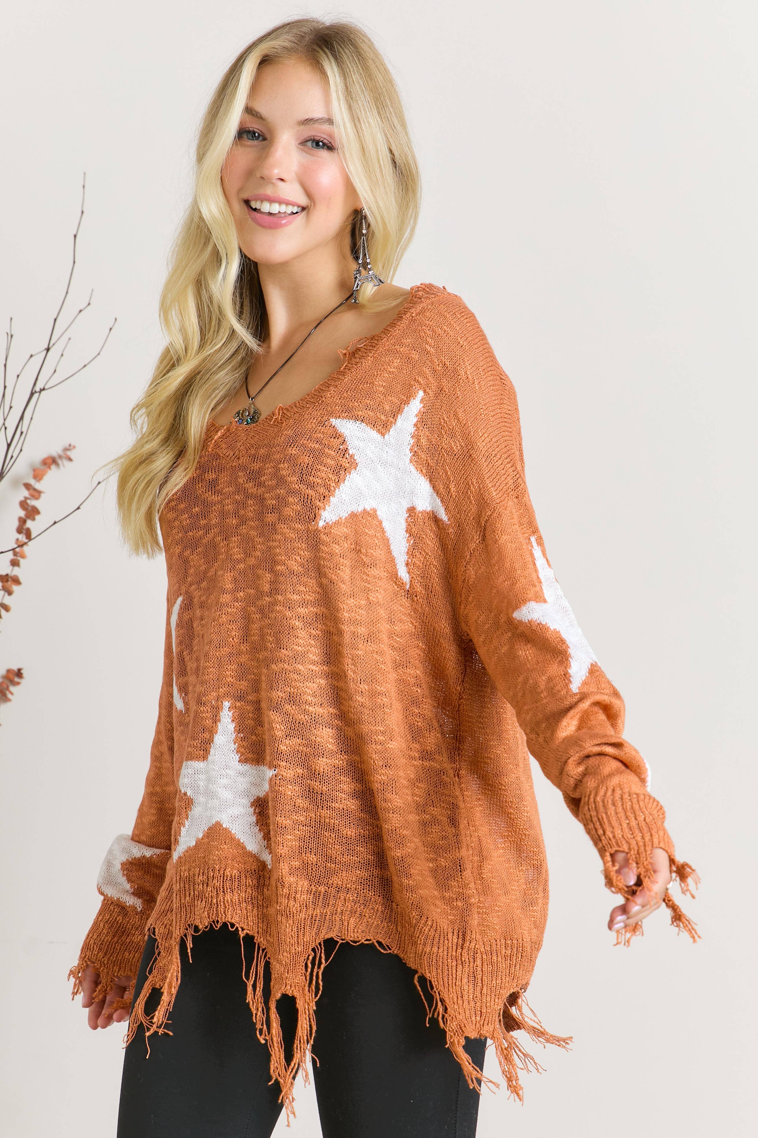 malibu sugar distressed sweater