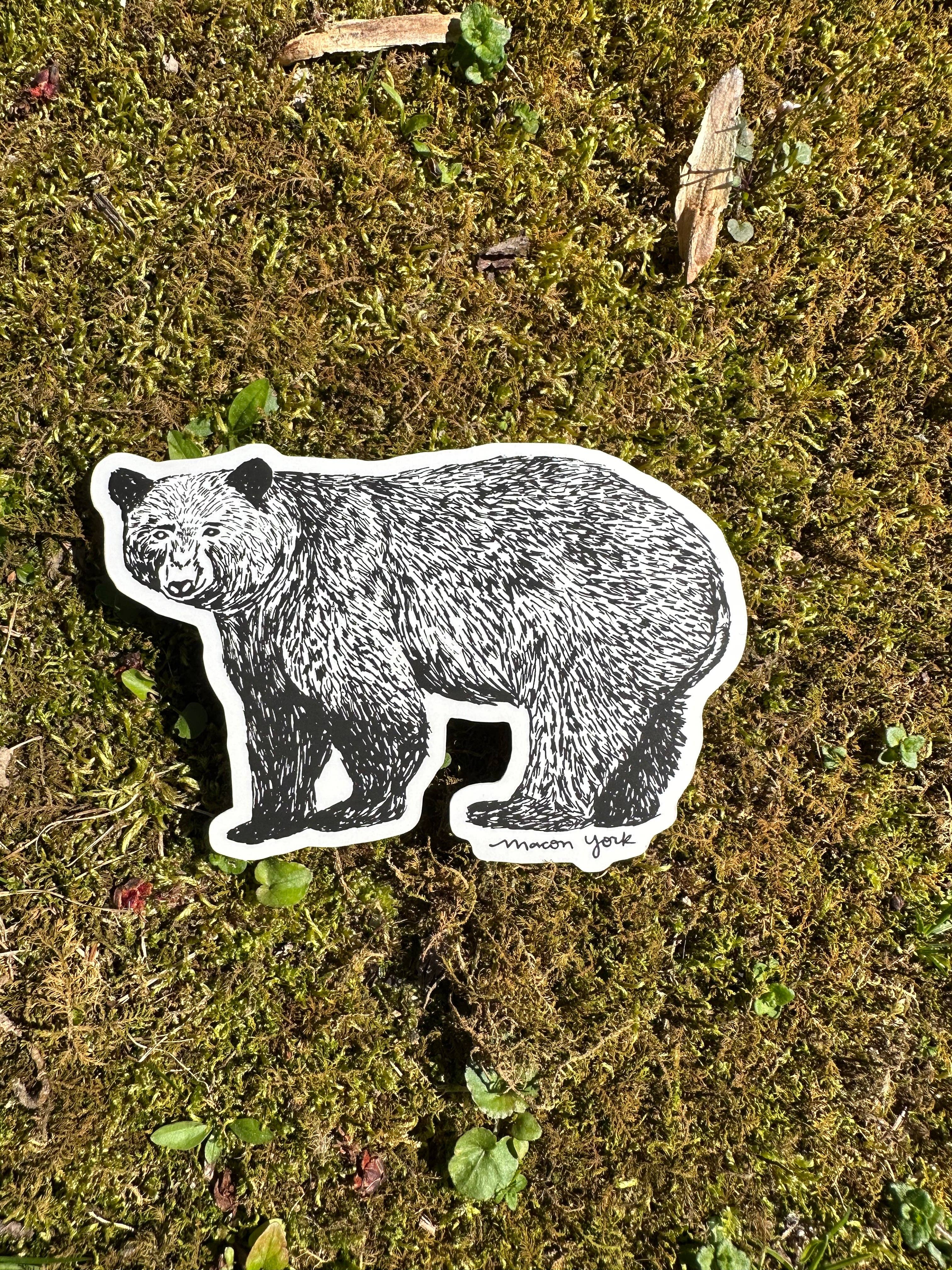 Macon York Press - Wholesale Sticker - Vinyl Sticker: Black Bear1