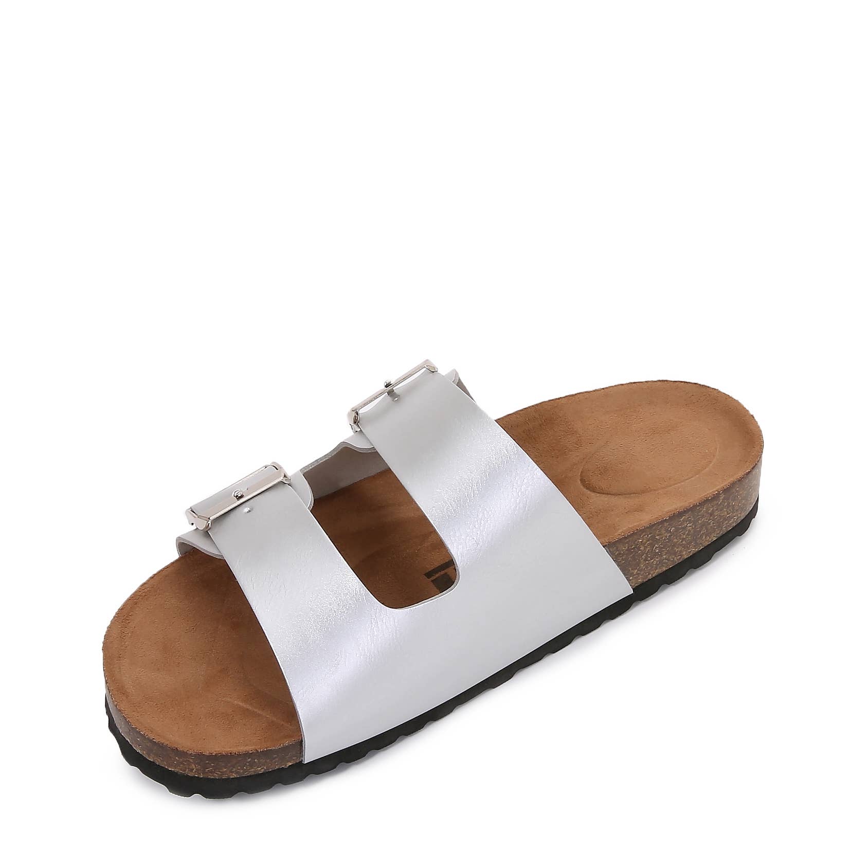 Donkerrood Zachte kurk sandalen met dubbele band en schuifzool voor groothandel op Faire4