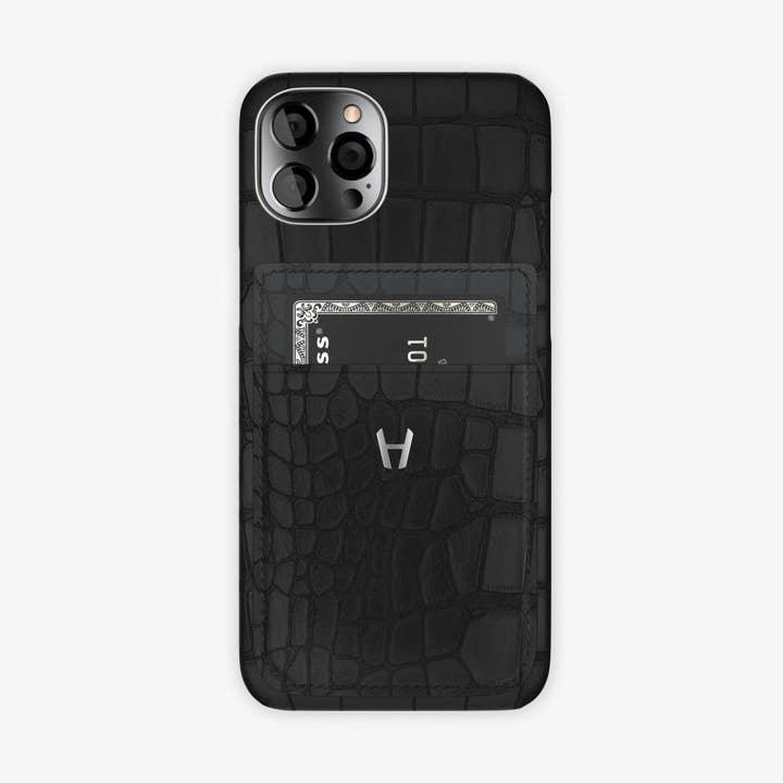 Full Alligator Cardholder Pocket Case for iPhone 12/12 Pro for wholesale by Hadoro Paris