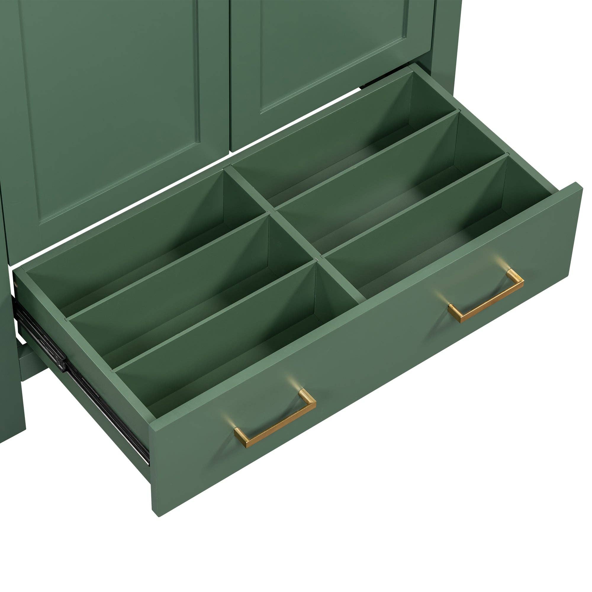 Orange County Decor - Wholesale Cabinet - 30 Inch Green Bathroom Vanity With Single Sink, Combination Under Counter Sink, Bathroom Storage Cabinet With 2 Doors And A Drawer, Soft Closure, Multifunctional Storage Wf324043 Green Bathroom17