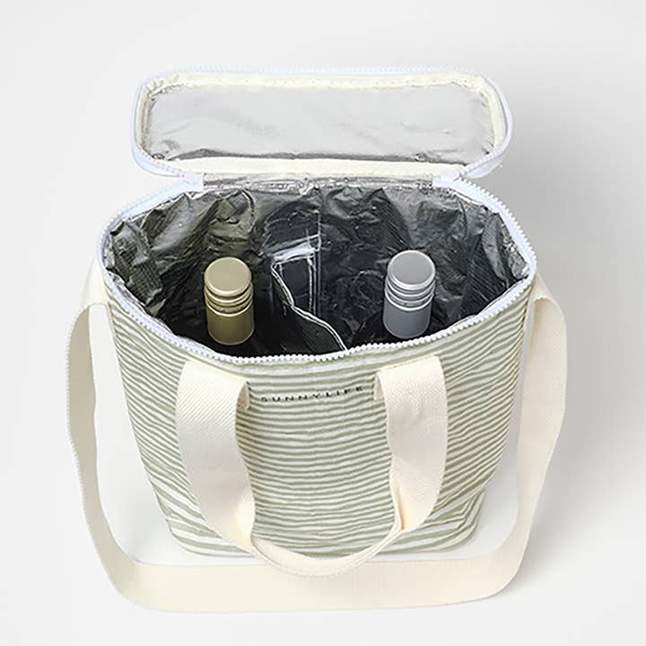 Sunnylife - Wholesale Cooler/Cooler Bag - Light Cooler Drinks Bag La Palma Sage Stripe